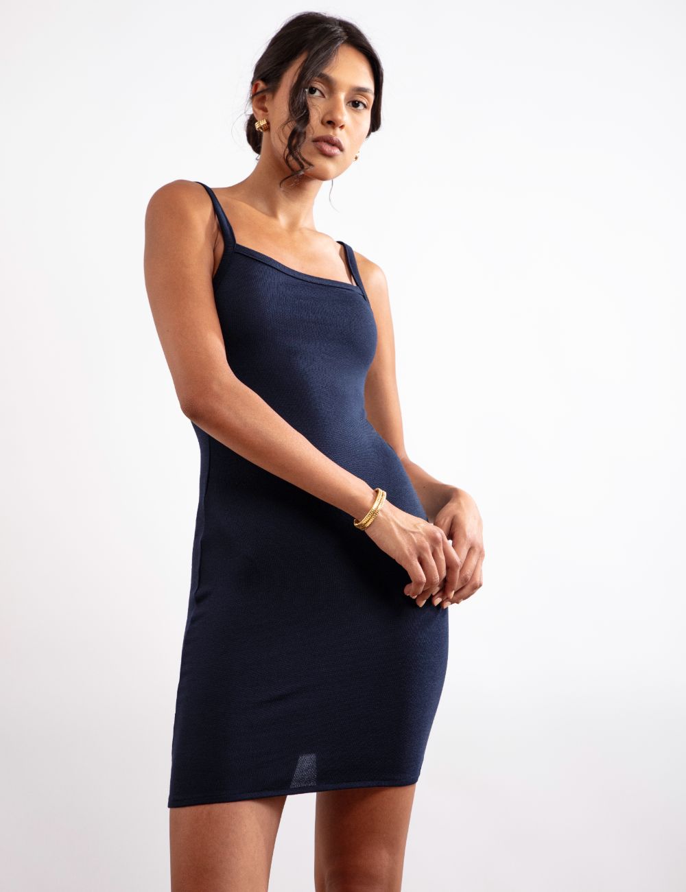 Basic Tank Dress In Navy - Image 2